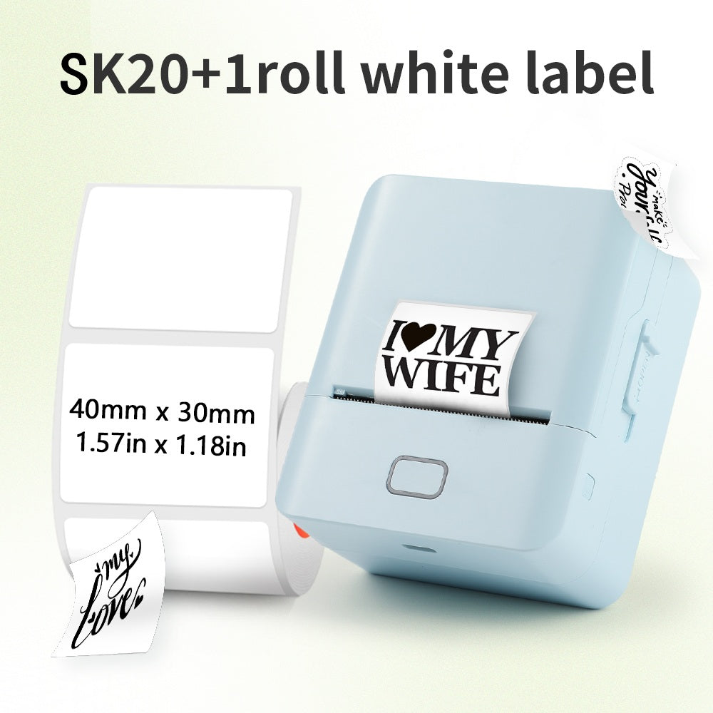SK20 Mini Thermal Printer with 1 roll of White Label(US Local Shippment)