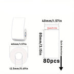 Rectangular white thermal label for SK/58/SK20/SK35/SK45/SK27
