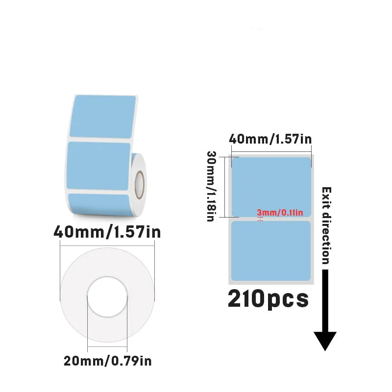 Thermal labels 40mmX30mm 4-color inside For SK58/SK20/SK35/SK45/SK27