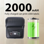 SK58 Mini Thermal Printer with 6 Rolls of Colored Round Labels(Australia Local Shippment)