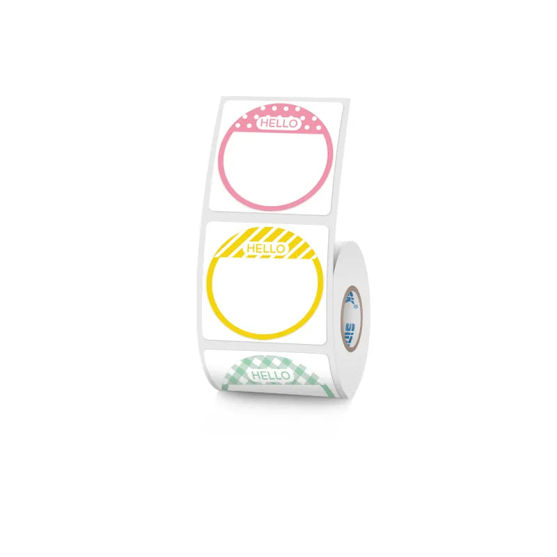 2 Types Round 30mm Thermal Label 3 Rolls Set For SK58/SK20/SK35/SK45/SK27