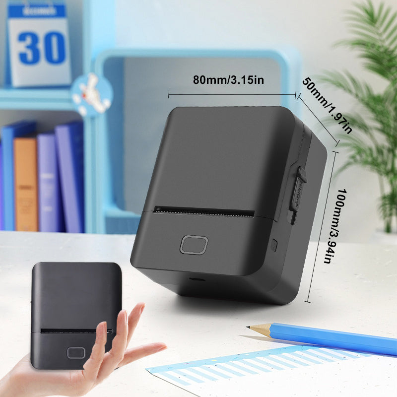 SK20 Portable Thermal Printer with 6 Rolls 30mm Round Label（SA Local Shippment）