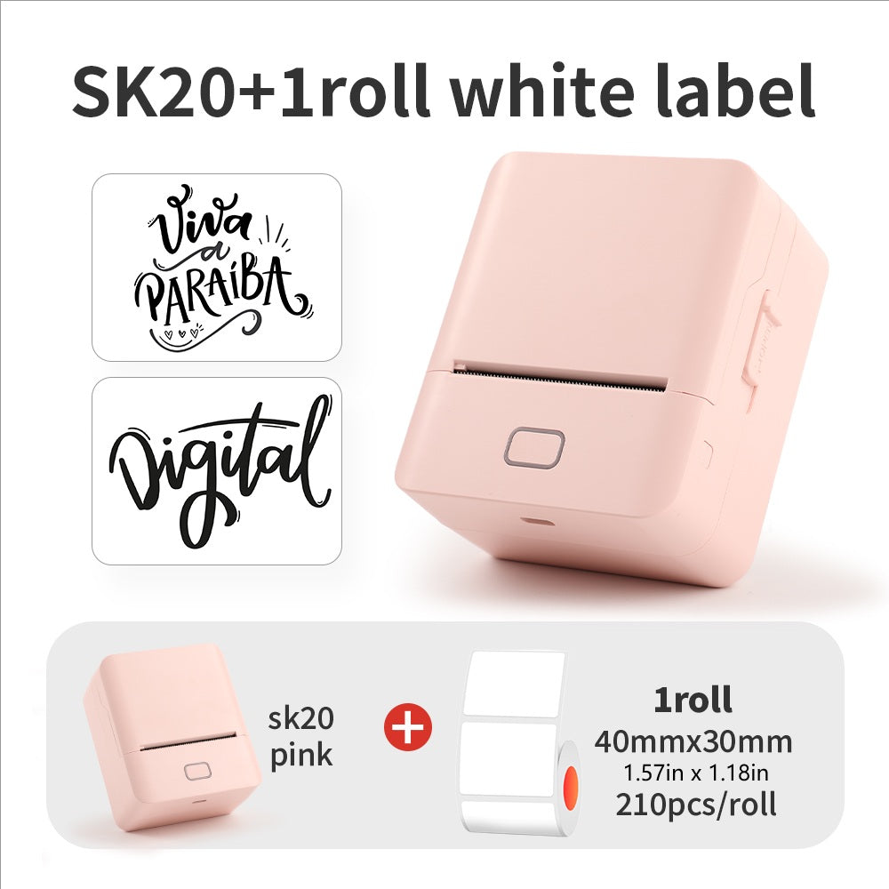 SK20 Mini Thermal Printer with 1 roll of White Label(US Local Shippment)